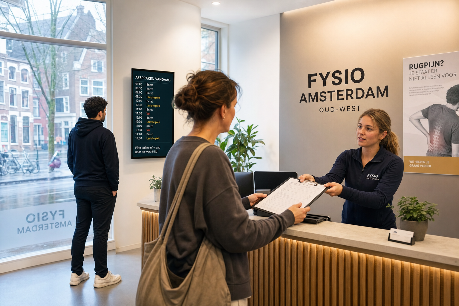 Fysiotherapeut behandelt patiënt in Amsterdam praktijk