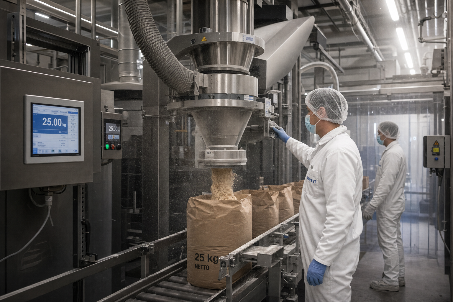 Zakkenvulmachine selectie op basis van producteigenschappen