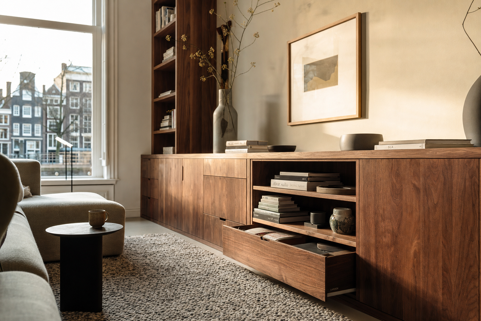 Dressoir op maat in moderne woonkamer