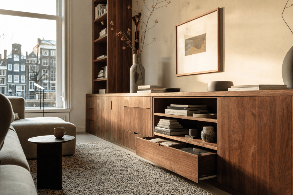 Welke indeling en opbergruimte past het beste bij een dressoir op maat voor jouw woonkamer?