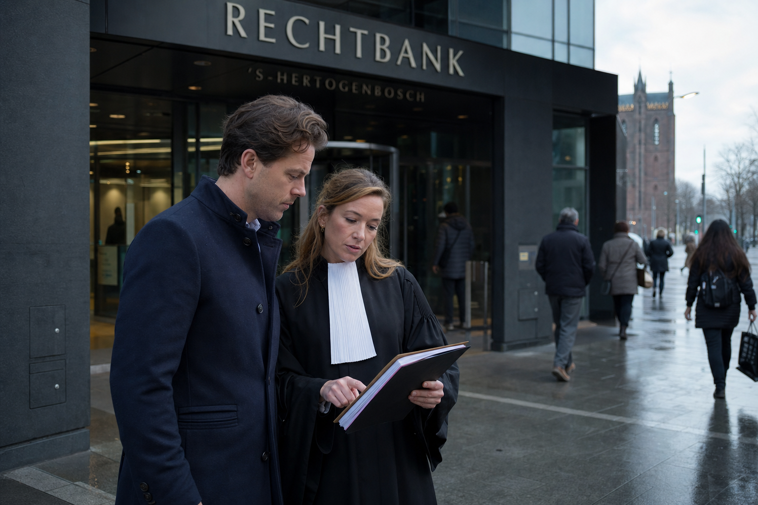 Voorbereiding rechtszitting Den Bosch
